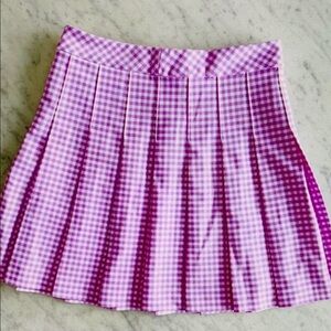 Sunday Best Lavender Checkered Mini Skirt
